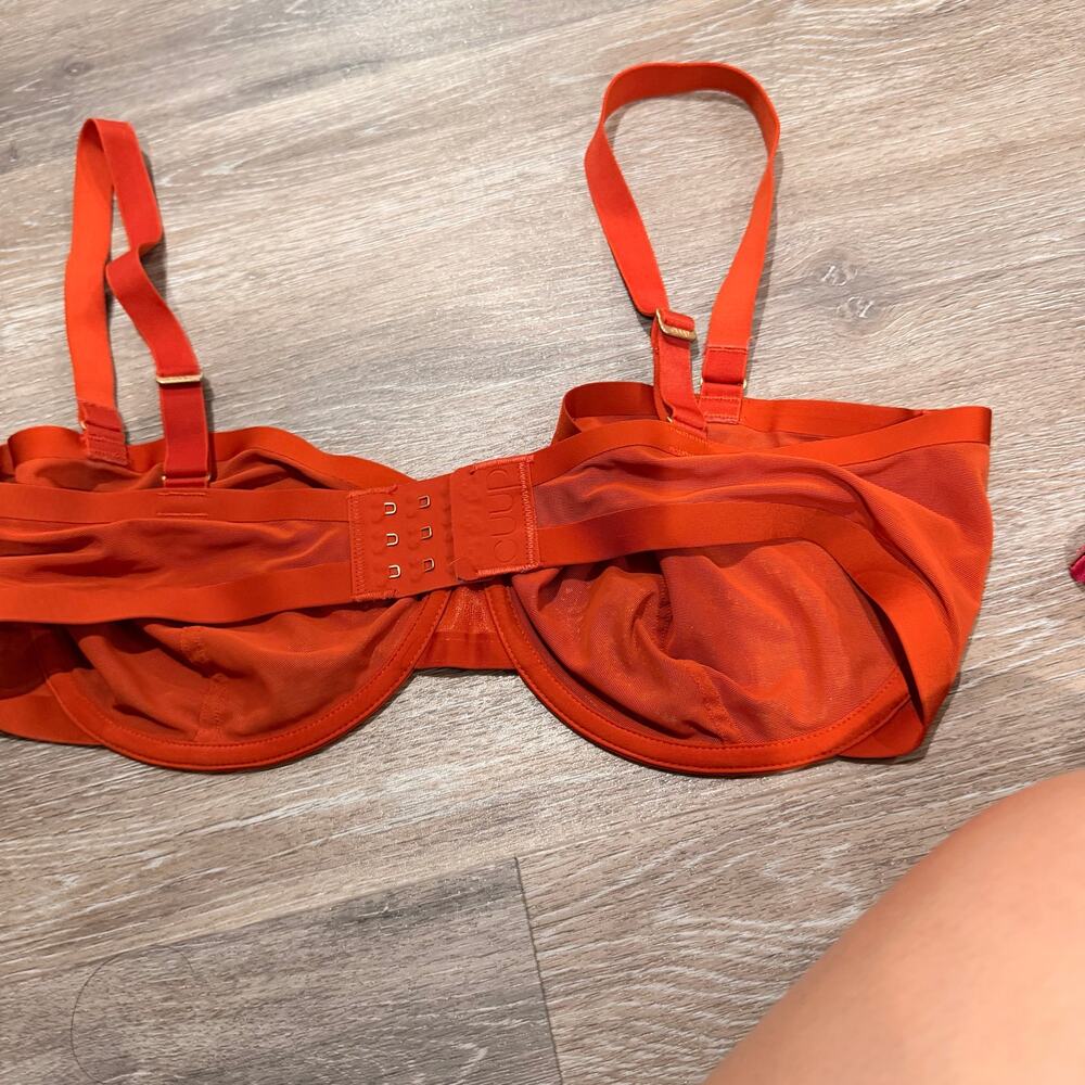 CUUP Brand The Scoop Orange Bra 38 E - Picture 2 of 3